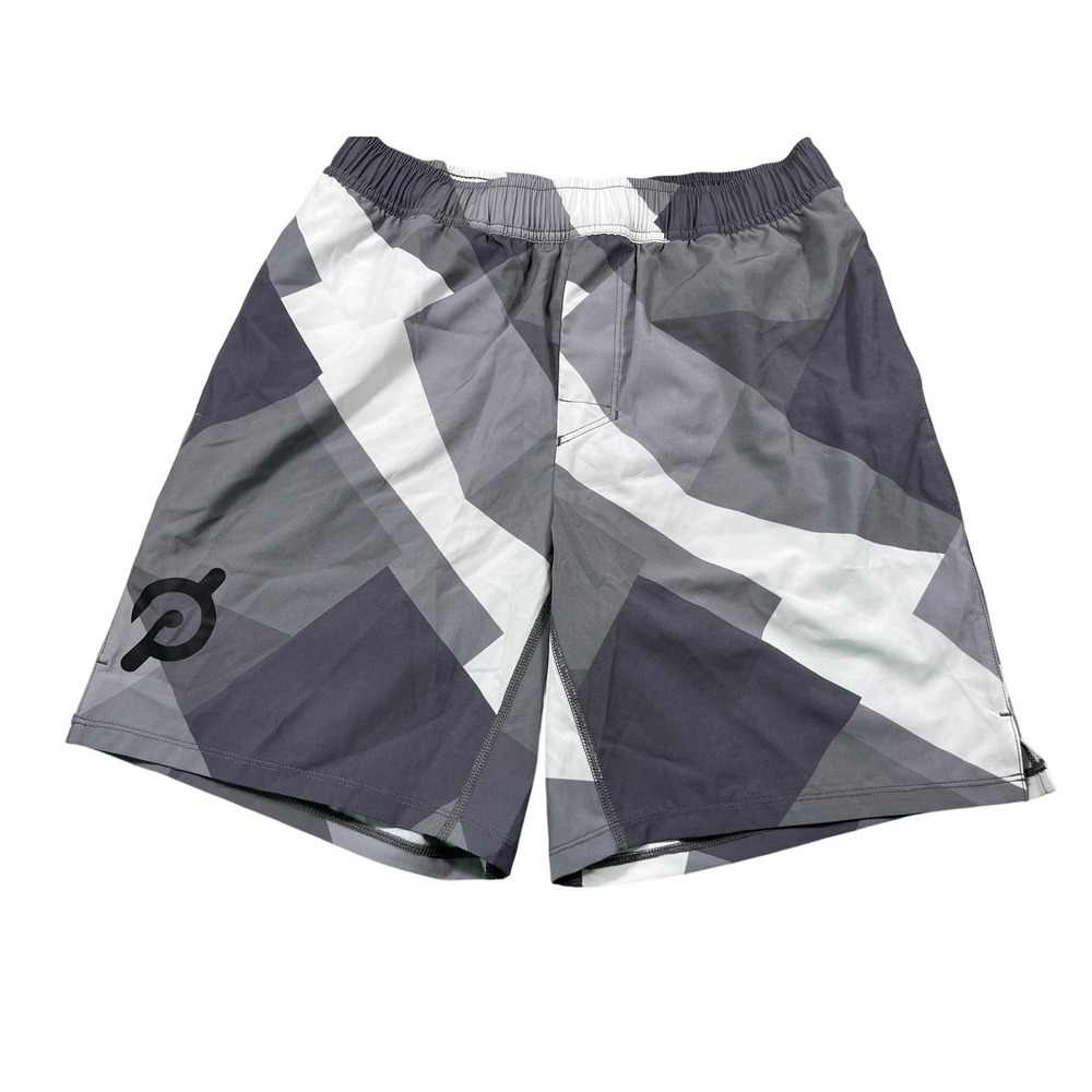 NWT Peloton Men's Performance Training Shorts‎ Medium Gray Geometric Print